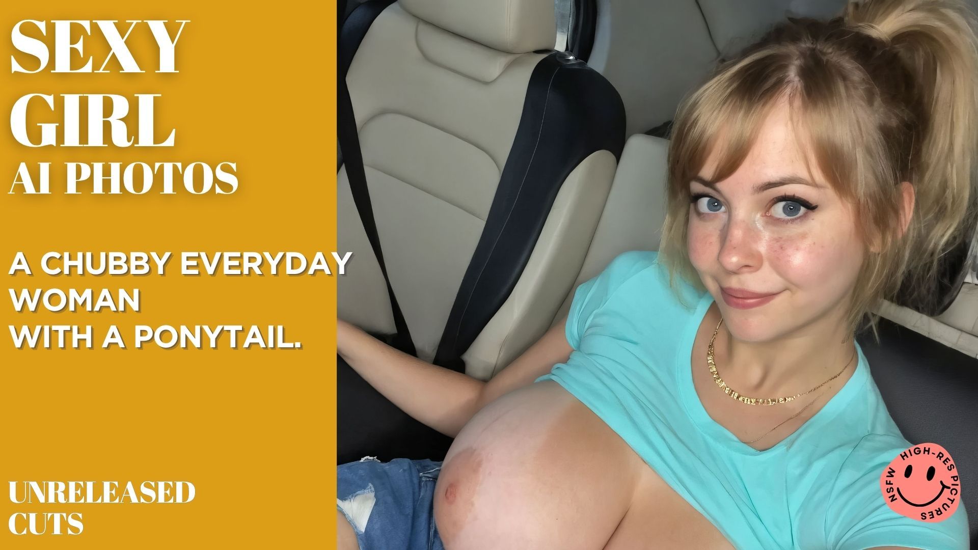A Chubby Everyday Woman with a Ponytail